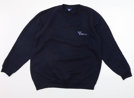 Uneek Mens Blue   Pullover Jumper Size L