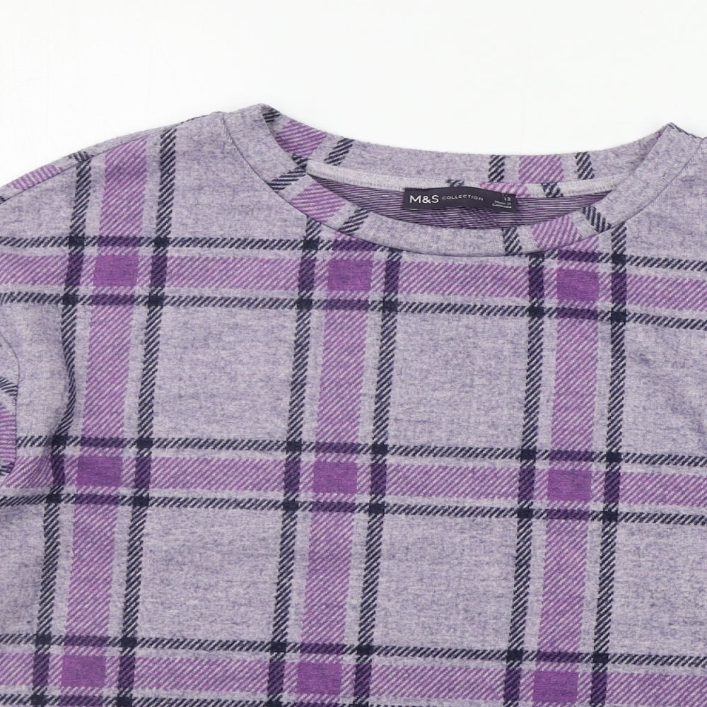 Womens UK Size 12 Marks and Spencer Purple Pullover Jumper