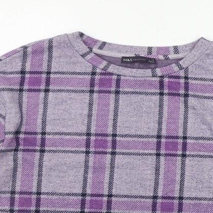 Womens UK Size 12 Marks and Spencer Purple Pullover Jumper