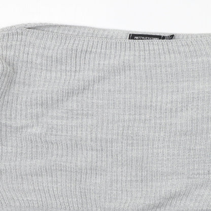 pretylittlething Womens Grey   Pullover Jumper Size 6