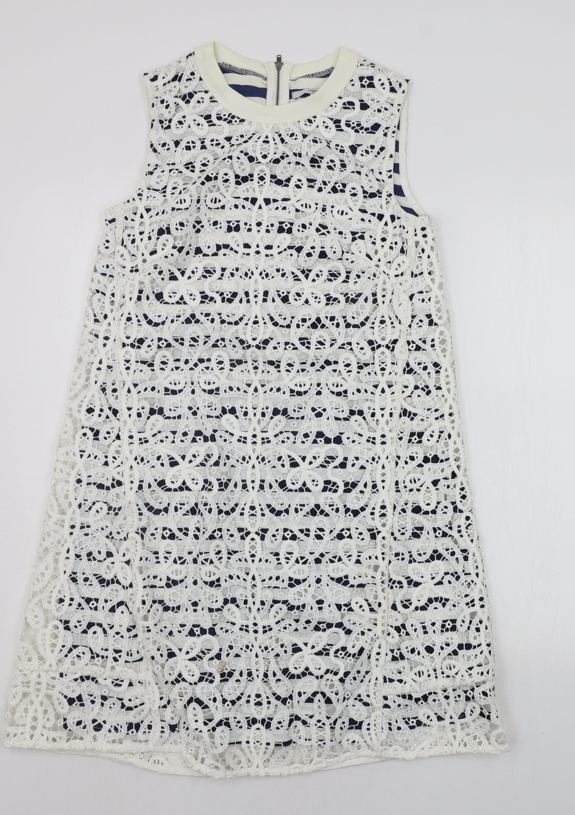 NEXT Womens Blue Striped  A-Line  Size 8