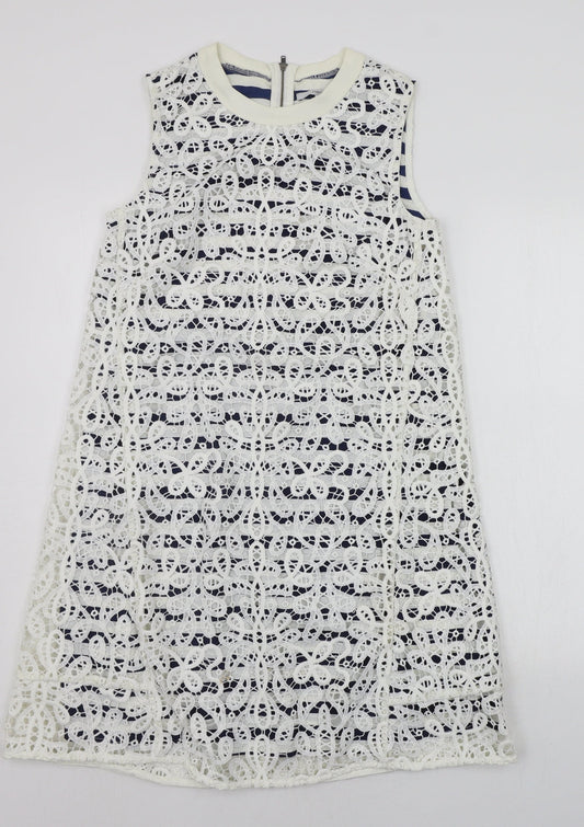 NEXT Womens Blue Striped  A-Line  Size 8