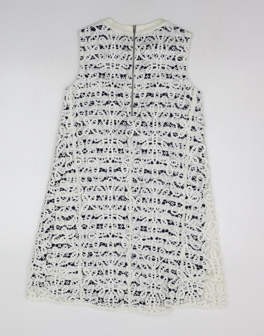 NEXT Womens Blue Striped  A-Line  Size 8