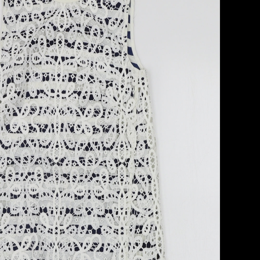 NEXT Womens Blue Striped  A-Line  Size 8