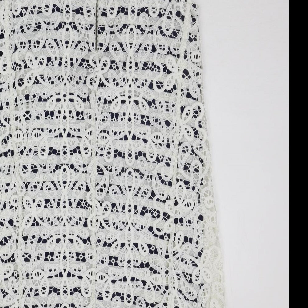 NEXT Womens Blue Striped  A-Line  Size 8