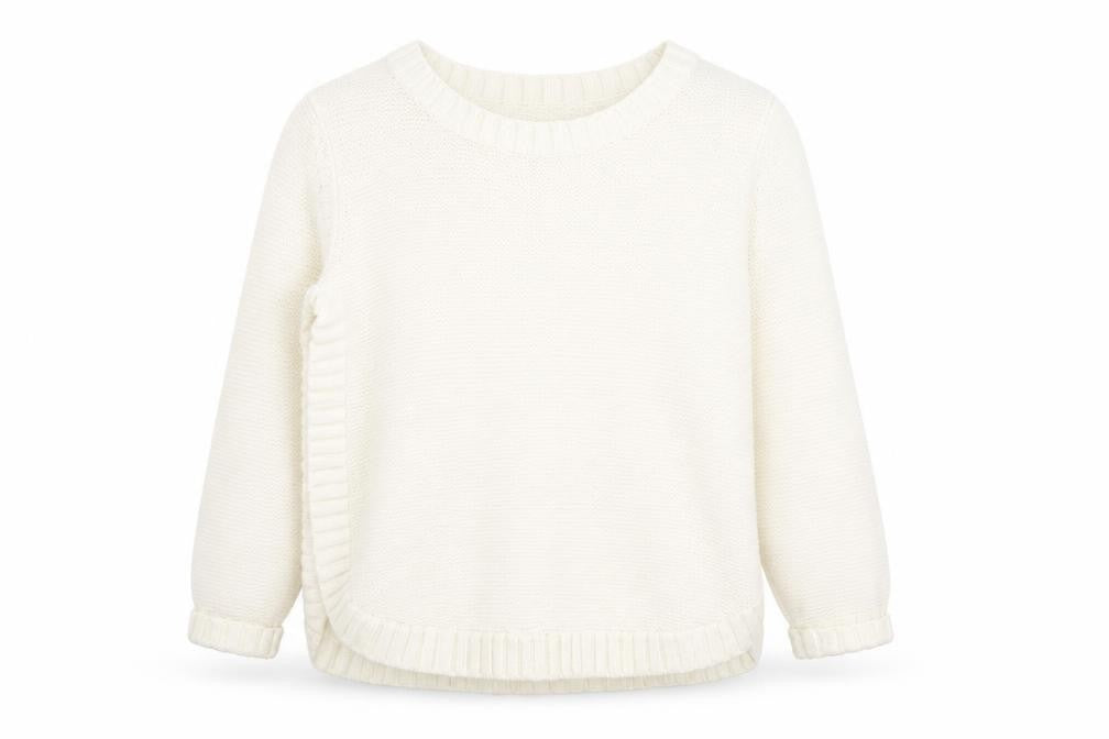 Womens UK Size XS Preworn White Pullover Jumper