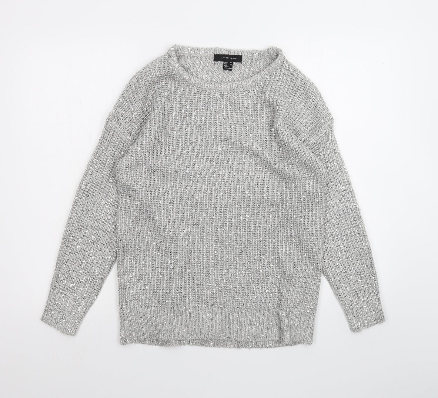 Womens UK Size 10 Atmosphere Grey Pullover Jumper