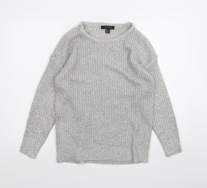 Womens UK Size 10 Atmosphere Grey Pullover Jumper