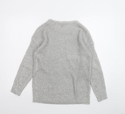 Womens UK Size 10 Atmosphere Grey Pullover Jumper