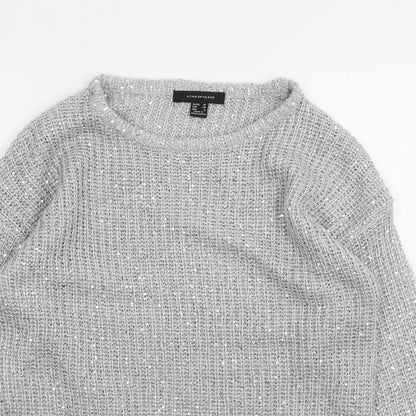 Womens UK Size 10 Atmosphere Grey Pullover Jumper