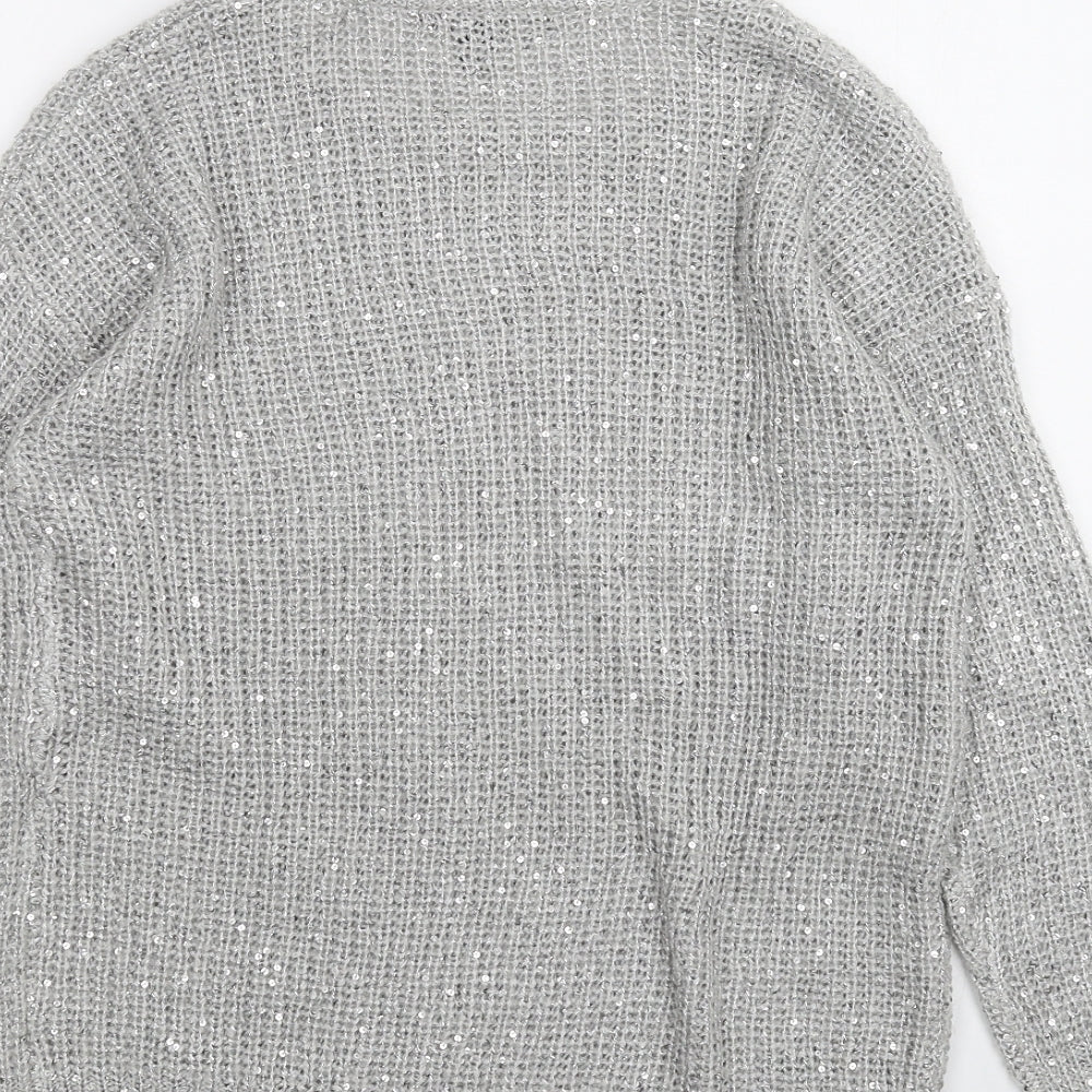Womens UK Size 10 Atmosphere Grey Pullover Jumper