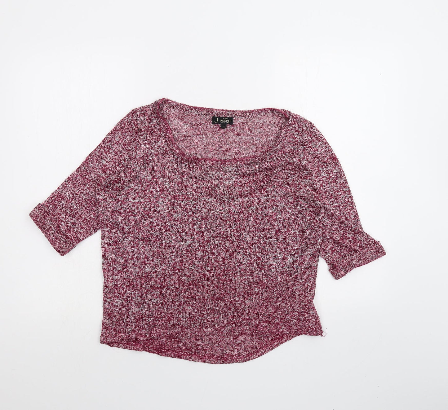 Womens UK Size 14 New Look Red Basic T-Shirt