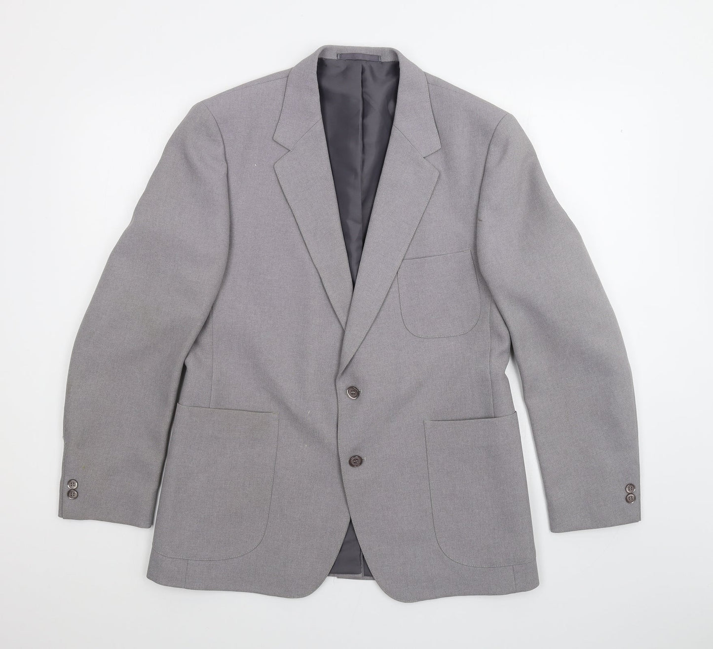 Mens UK Size 40 Preworn Regular Grey Suit Jacket