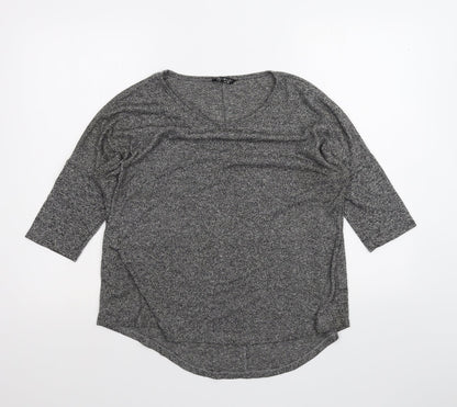 Womens UK Size 8 Select Grey Basic T-Shirt
