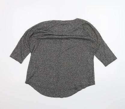 Womens UK Size 8 Select Grey Basic T-Shirt