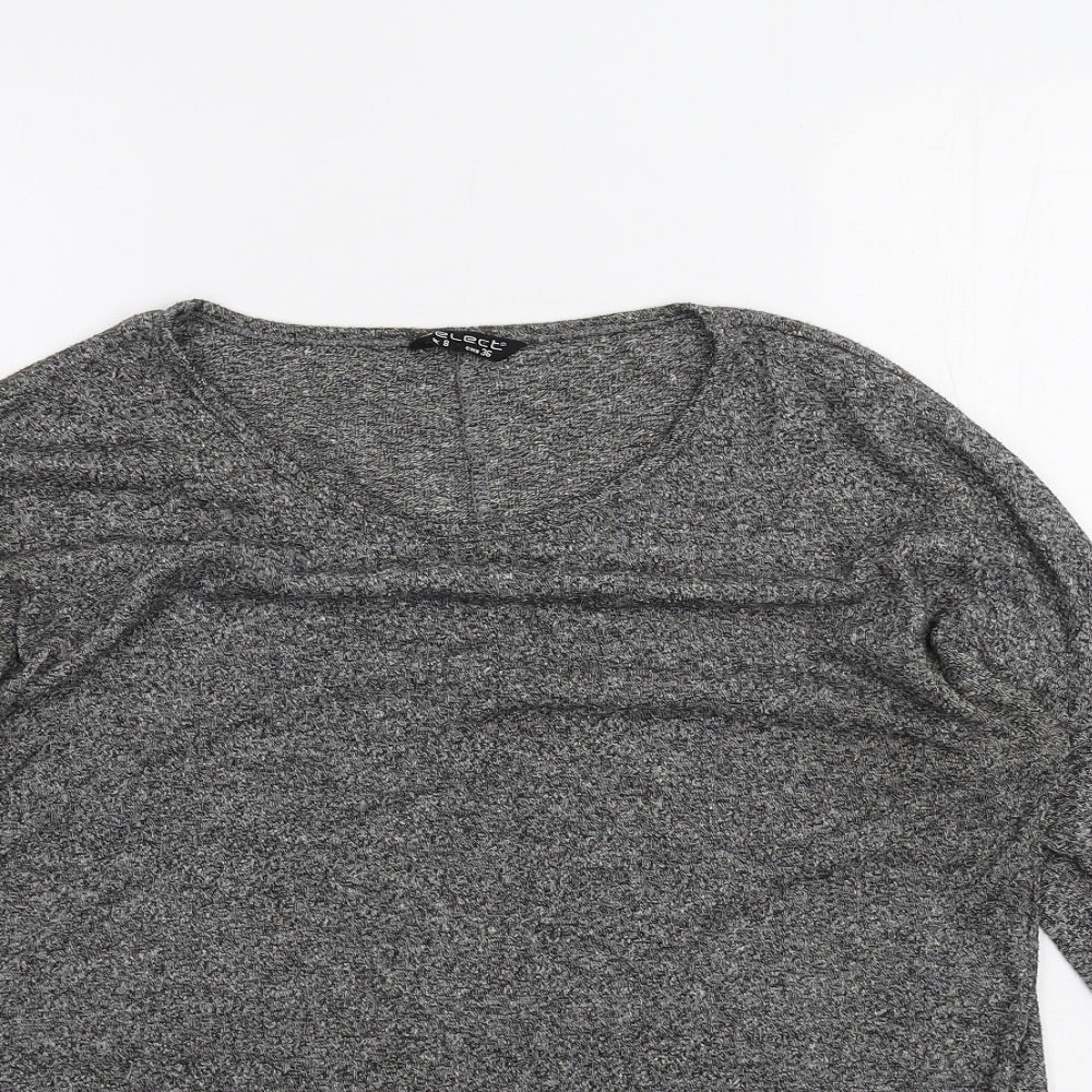 Womens UK Size 8 Select Grey Basic T-Shirt