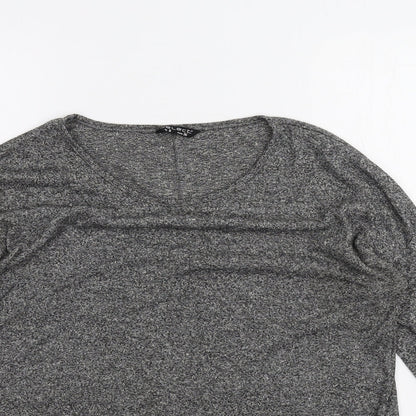 Womens UK Size 8 Select Grey Basic T-Shirt