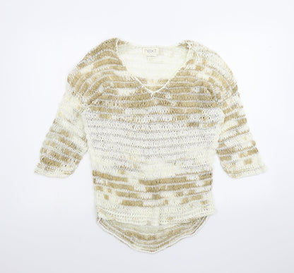 NEXT Womens White   Pullover Jumper Size M