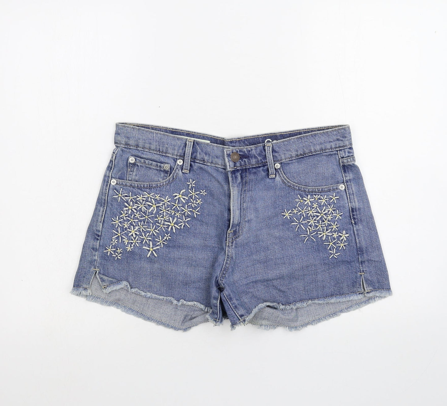 Gap Mens Blue  Denim Cargo Shorts Size 28 in