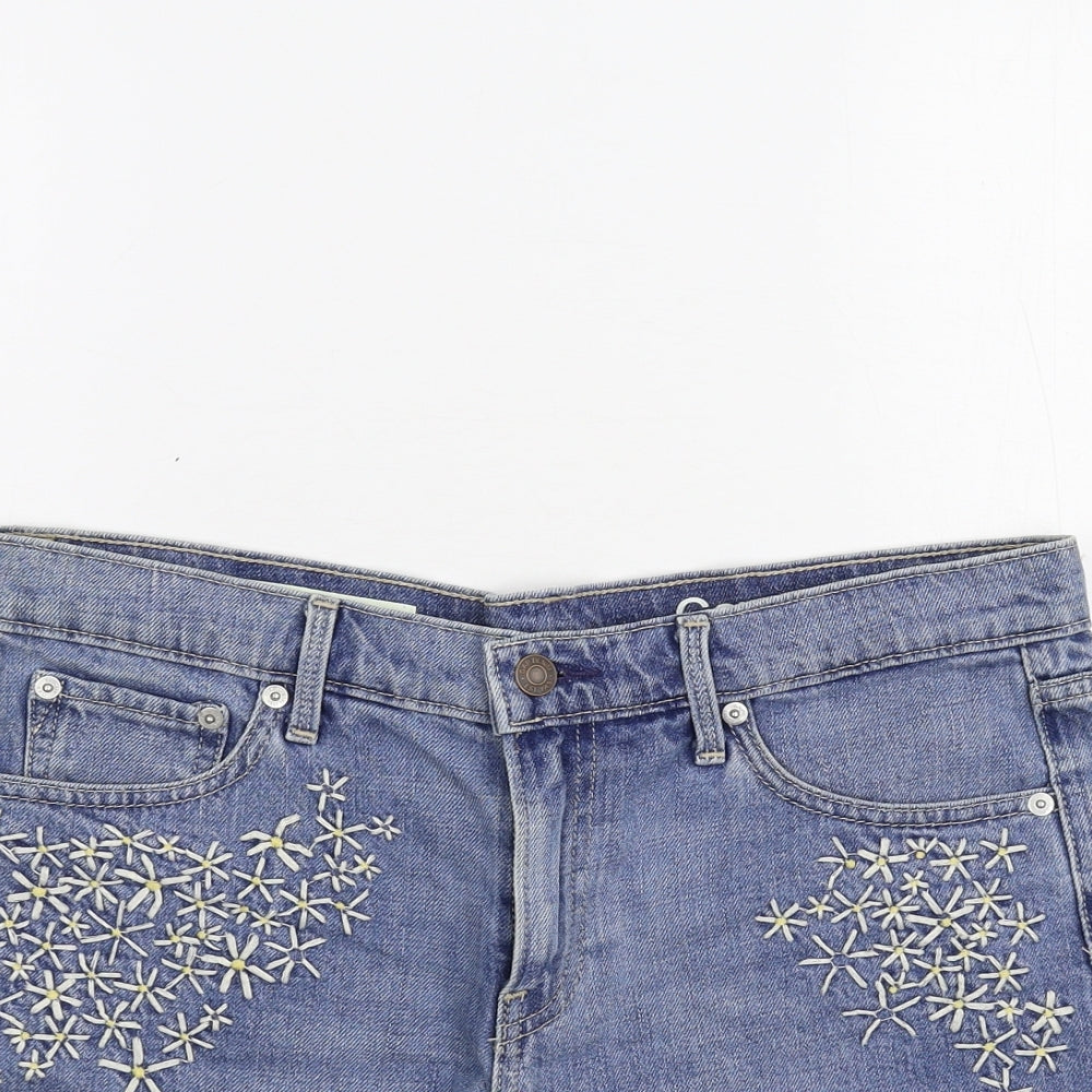 Gap Mens Blue  Denim Cargo Shorts Size 28 in