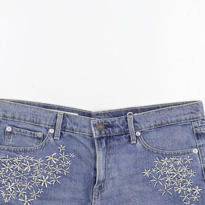 Gap Mens Blue  Denim Cargo Shorts Size 28 in