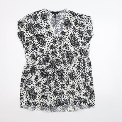 Womens UK Size 8 New Look White Basic Blouse