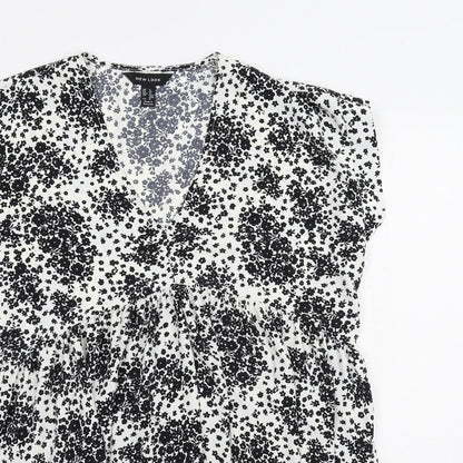 Womens UK Size 8 New Look White Basic Blouse