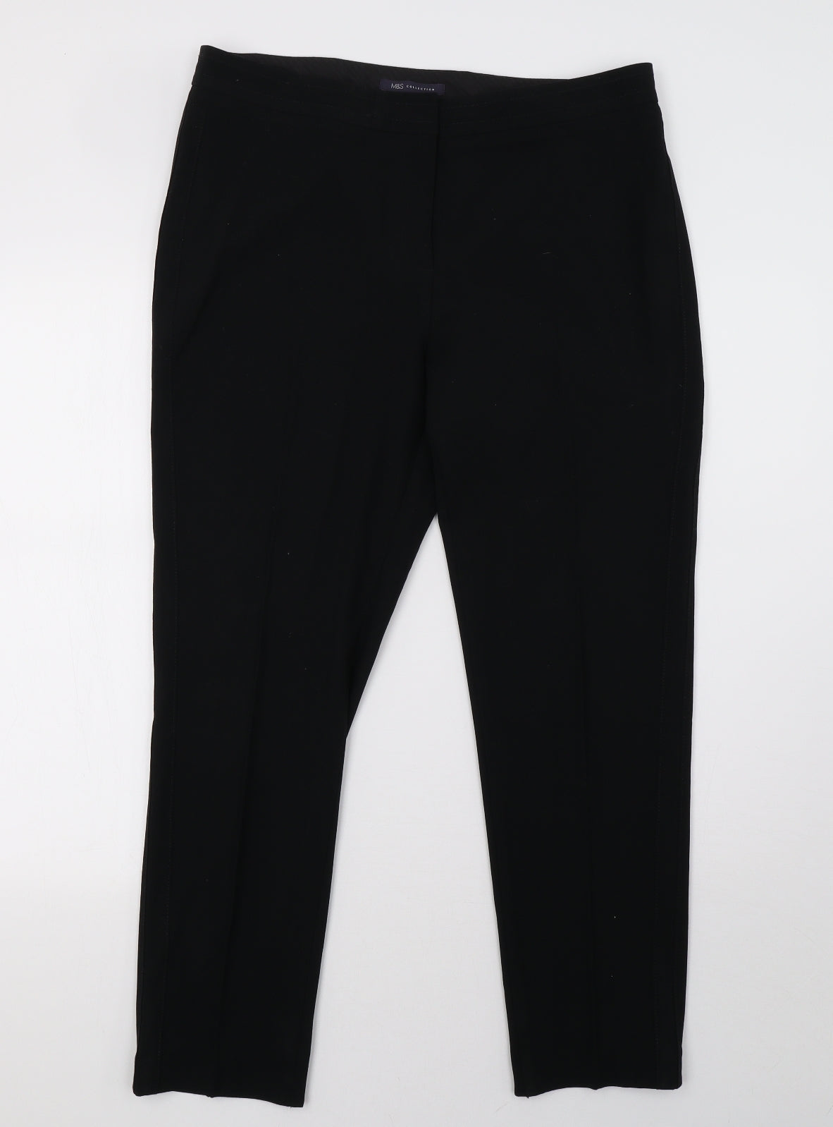 Womens UK Size 14 Marks and Spencer Regular Fit  Black Trousers