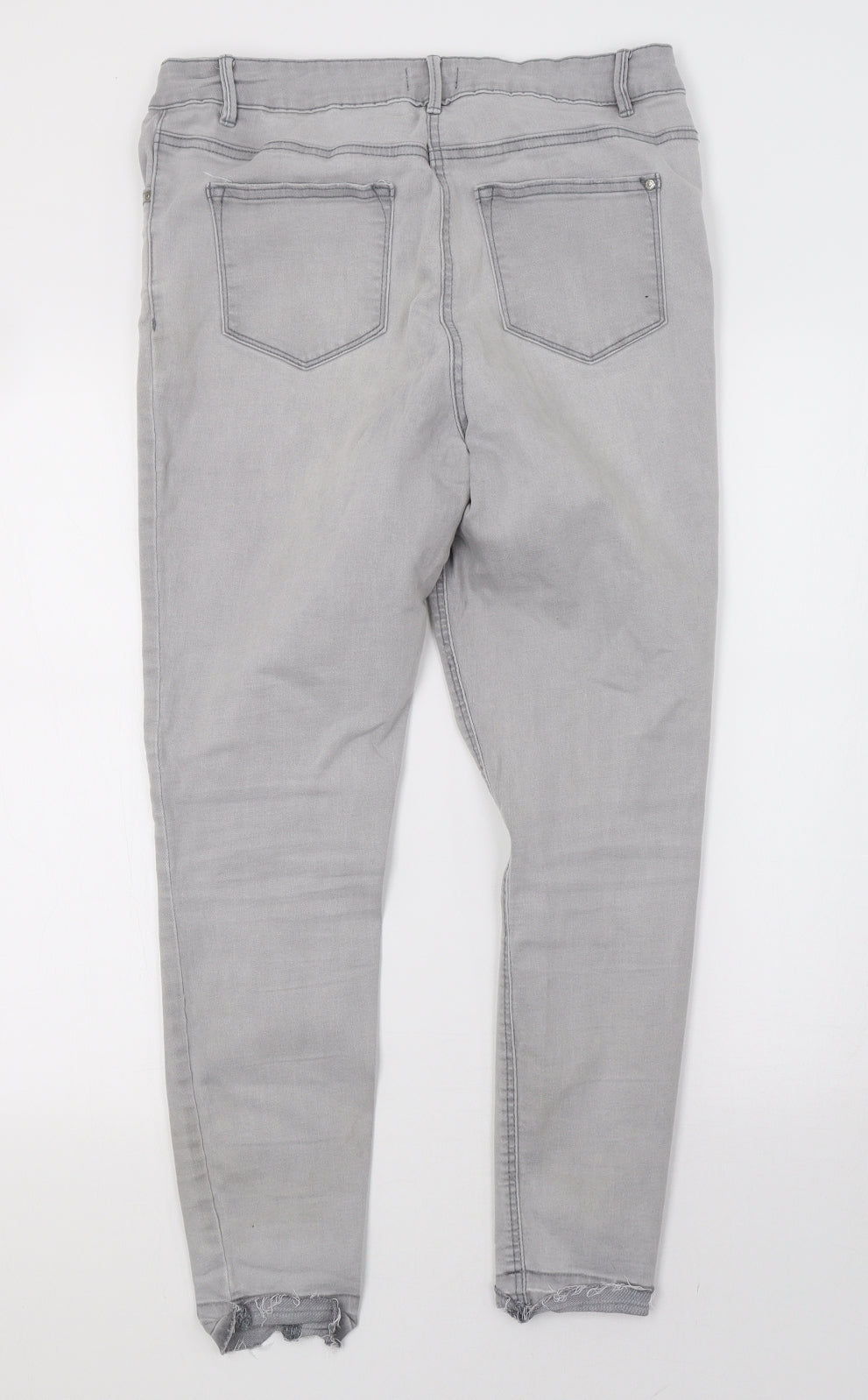 Matalan Womens Grey  Denim Skinny Jeans Size 14 L29 in
