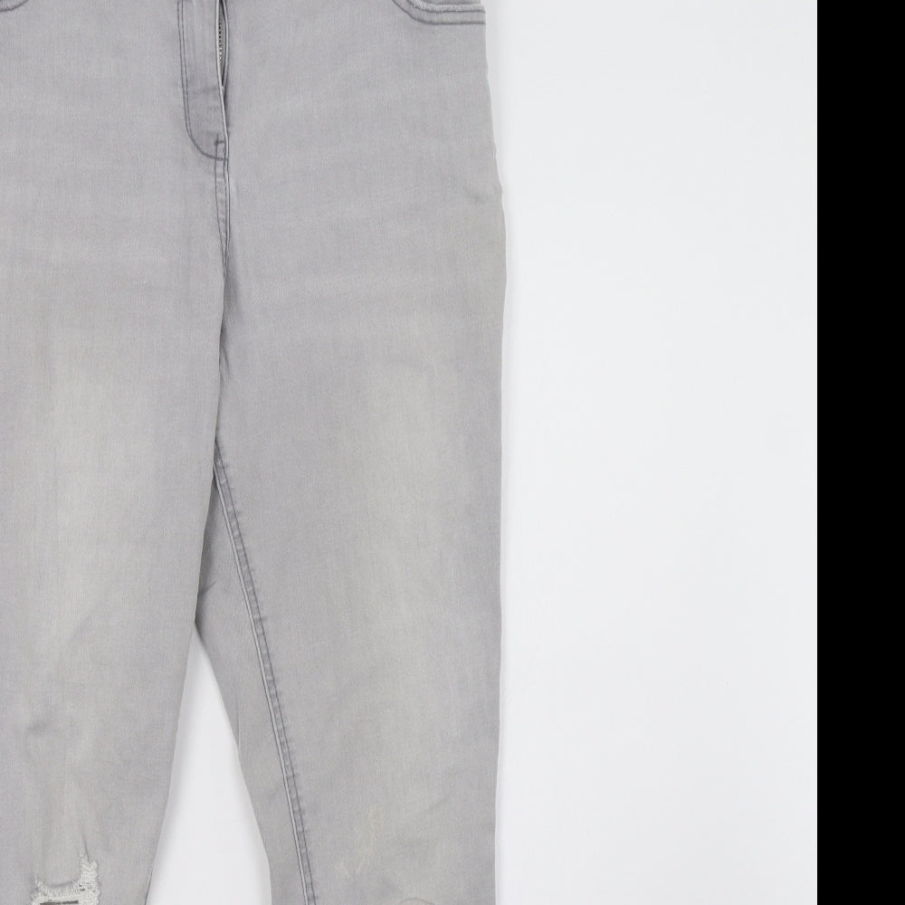 Matalan Womens Grey  Denim Skinny Jeans Size 14 L29 in