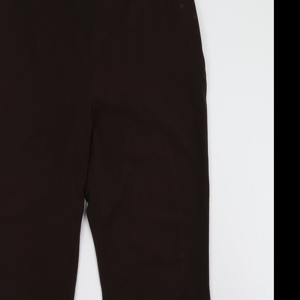Womens UK Size 14 Preworn Regular Fit  Brown Trousers