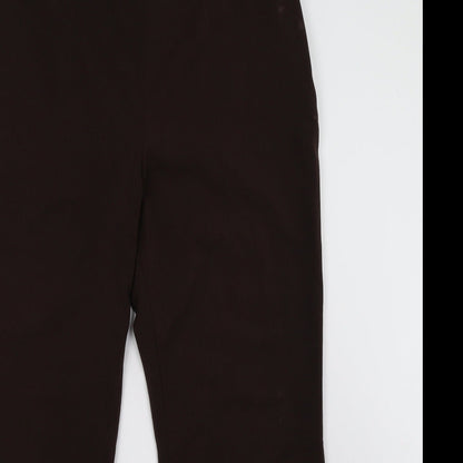 Womens UK Size 14 Preworn Regular Fit  Brown Trousers