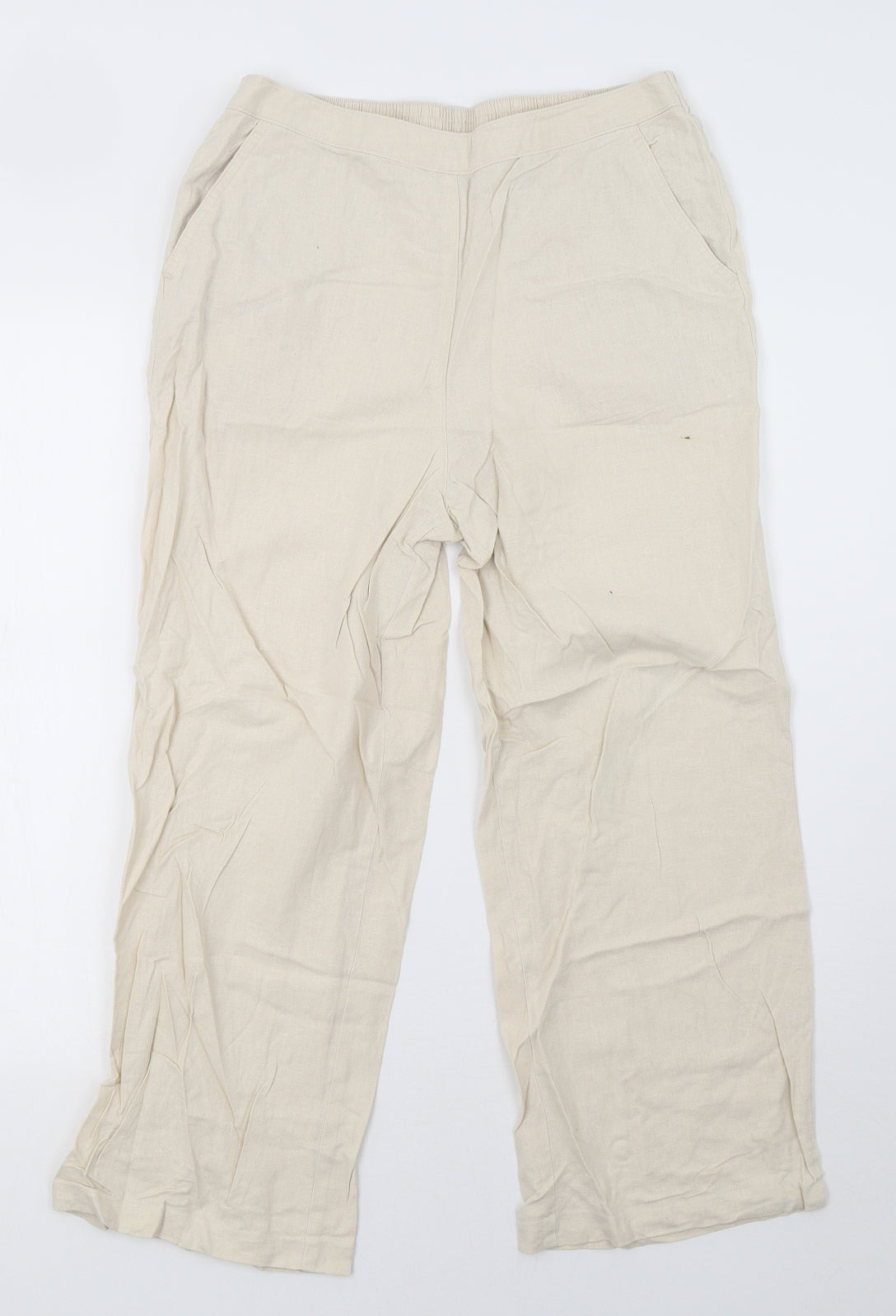 Womens UK Size 12 EWM Regular Fit  Beige Trousers