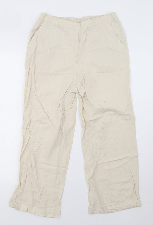 EWM Womens Beige   Trousers  Size 12 L26 in