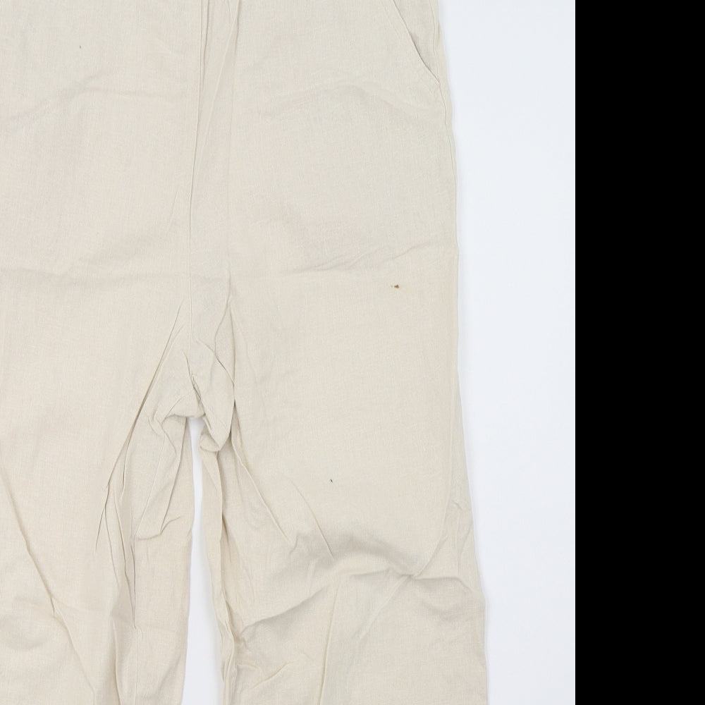 Womens UK Size 12 EWM Regular Fit  Beige Trousers