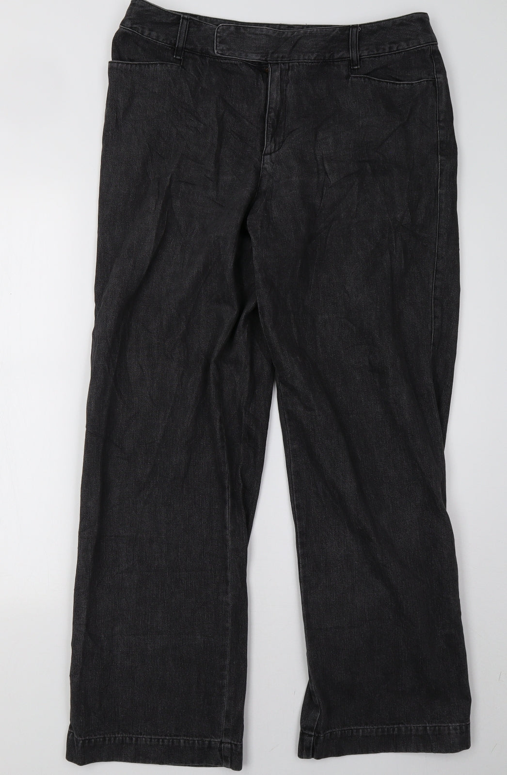 Liz Claiborne Womens Grey  Denim Mom Jeans Size 12 L32 in