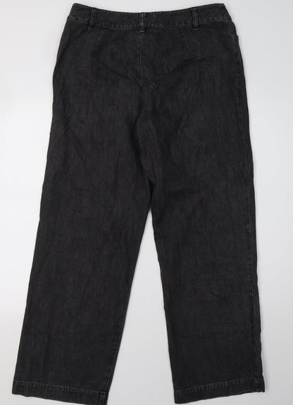 Liz Claiborne Womens Grey  Denim Mom Jeans Size 12 L32 in