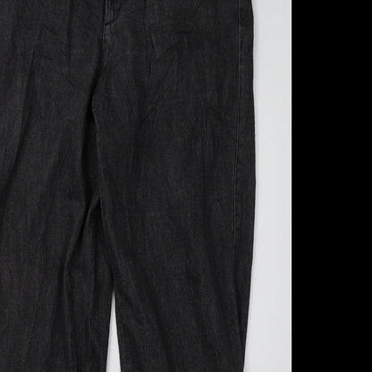 Liz Claiborne Womens Grey  Denim Mom Jeans Size 12 L32 in