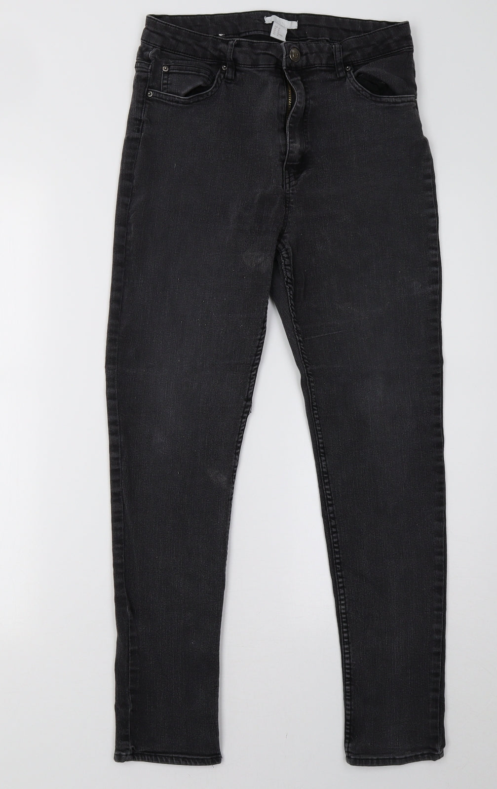 Womens UK Size 8 H&M Regular Fit  Grey Trousers