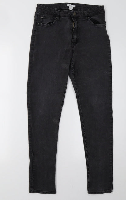 Womens UK Size 8 H&M Regular Fit  Grey Trousers