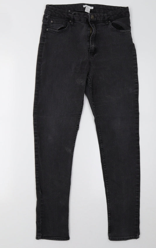 Womens UK Size 8 H&M Regular Fit  Grey Trousers