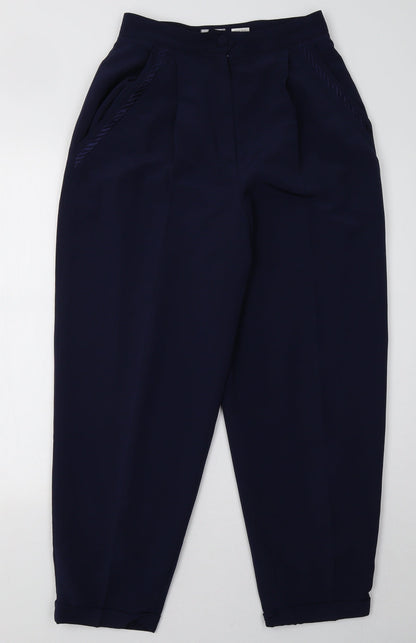 lenvol Womens Blue   Trousers  Size 8 L29 in