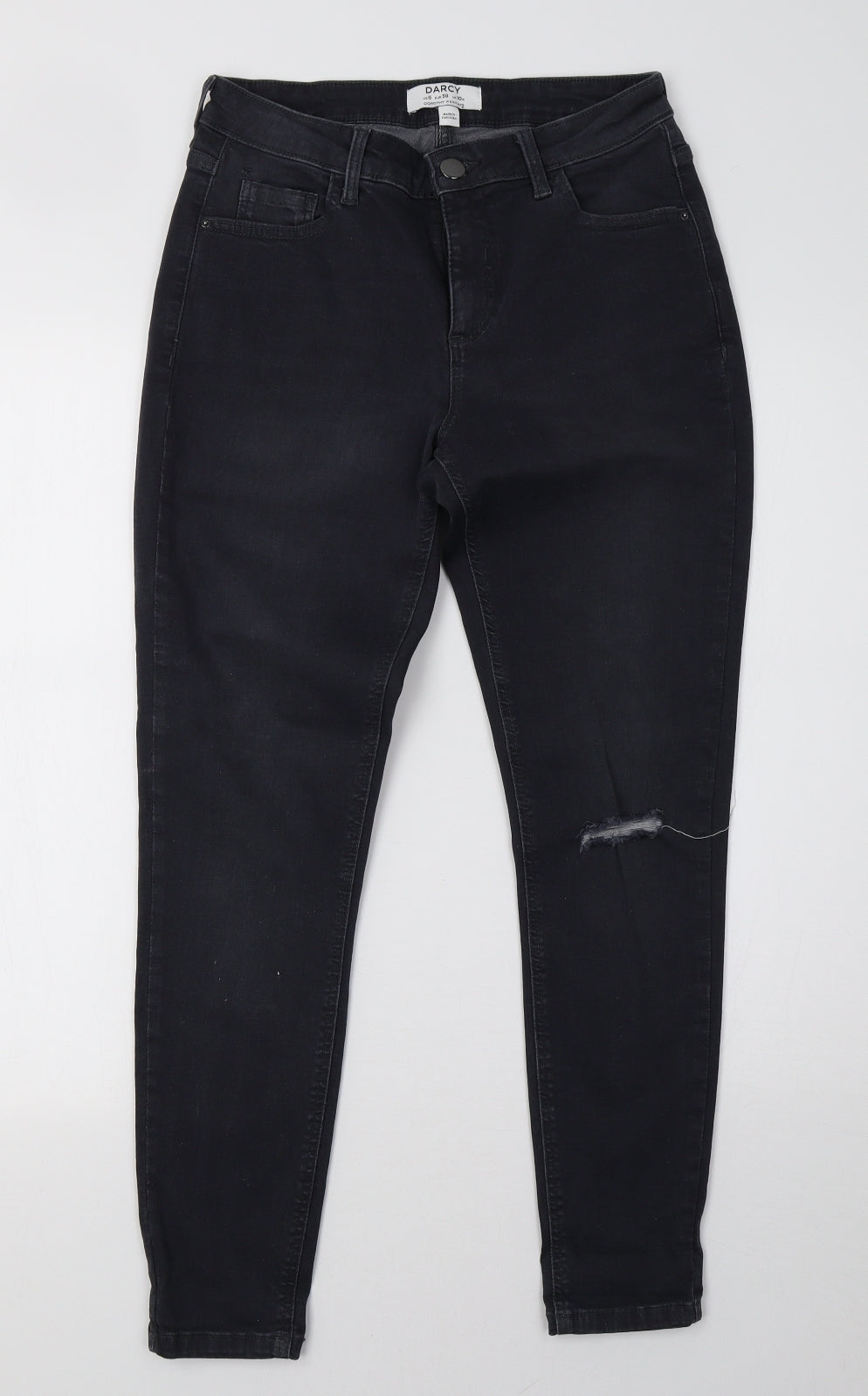 Dorothy Perkins Womens Black  Denim Skinny Jeans Size 10 L28 in