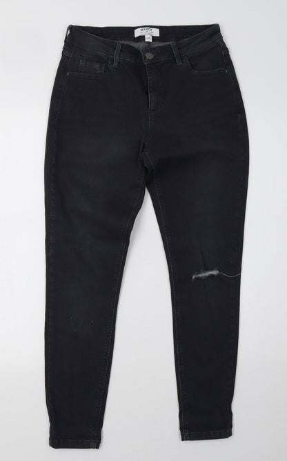 Dorothy Perkins Womens Black  Denim Skinny Jeans Size 10 L28 in