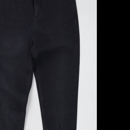 Dorothy Perkins Womens Black  Denim Skinny Jeans Size 10 L28 in