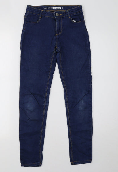 Womens UK Size 10 In Extenso Regular Fit Skinny Blue Jeans