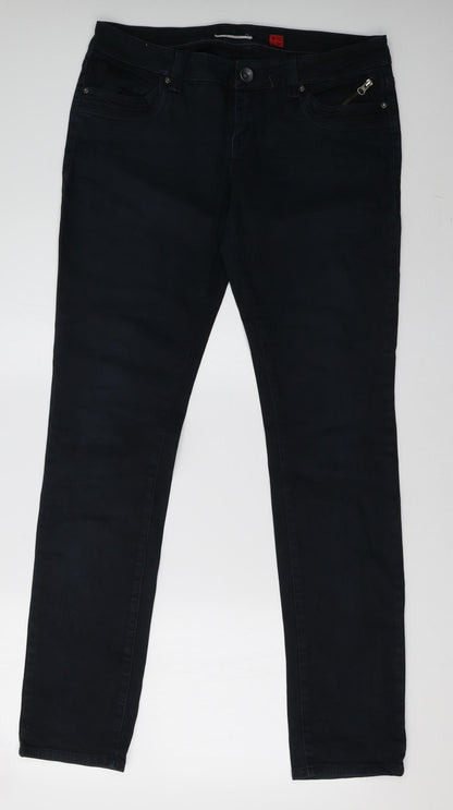 unique denim goods Womens Black  Denim Straight Jeans Size 42 L32 in
