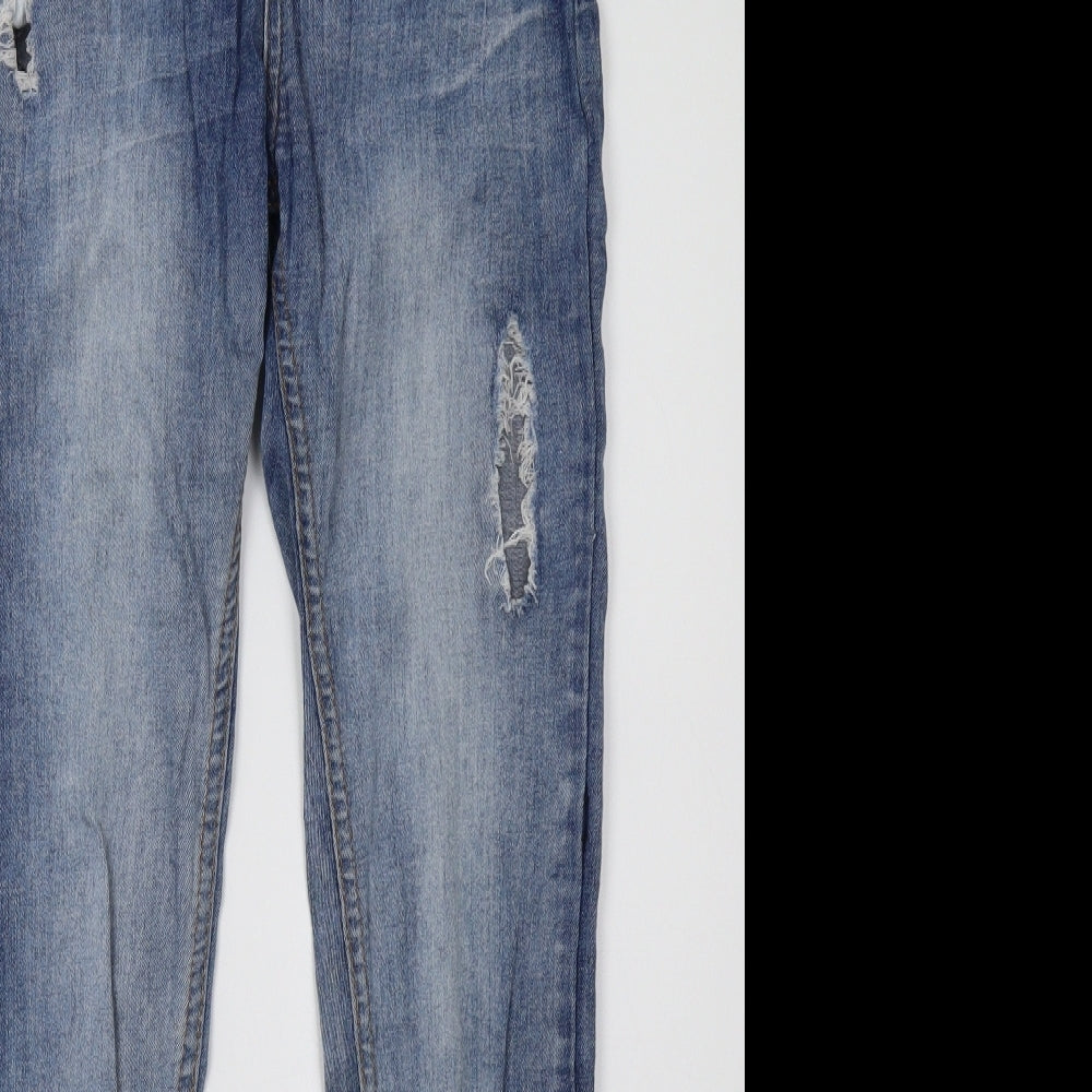 Womens UK Size 8 GIRL VIVI Regular Fit Skinny Blue Jeans