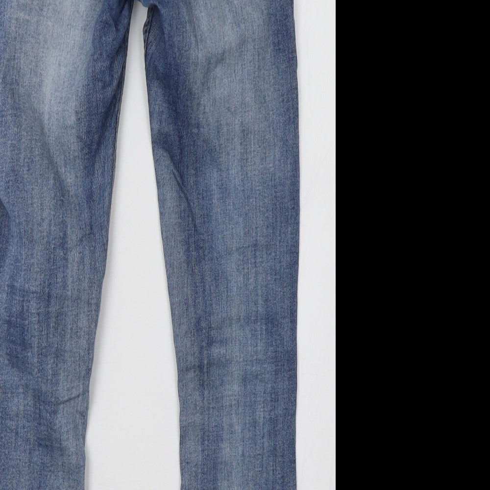 Womens UK Size 8 GIRL VIVI Regular Fit Skinny Blue Jeans