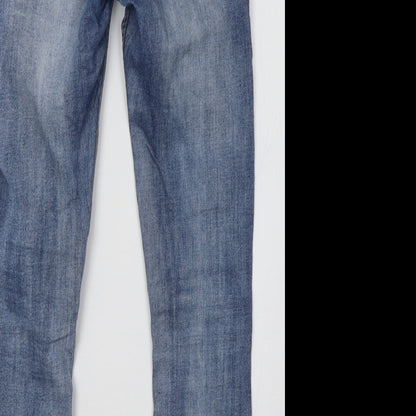 Womens UK Size 8 GIRL VIVI Regular Fit Skinny Blue Jeans
